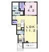 アルディエンテ 1LDKの間取り