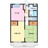 ローレルパレス 2DKの間取り