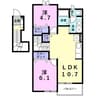 プリオ－ル 2LDKの間取り