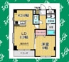 excel 1LDKの間取り