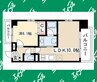 レージュサンパティック 1LDKの間取り
