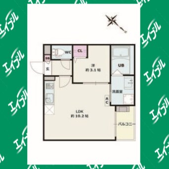 間取図 名鉄常滑線・空港線/朝倉駅 徒歩10分 3階 1年未満