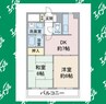 ソレイユ上社 2DKの間取り