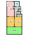 ヴィラ清水 2LDKの間取り