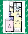 ヒカルサ名古屋港区大西Ⅱ 1LDKの間取り
