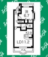キャトル・セゾンⅡ 1LDKの間取り