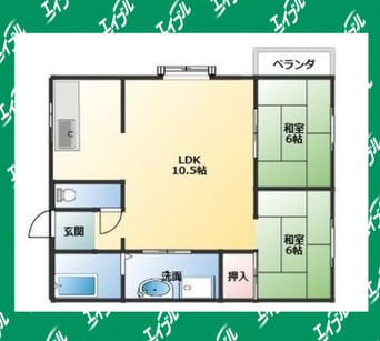 間取図 名古屋市営地下鉄東山線/上社駅 徒歩8分 2階 築37年