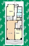 丸二サンハイツ 2LDKの間取り