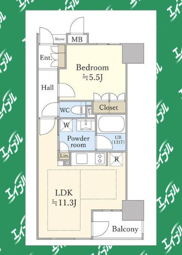 間取り図 名古屋市営地下鉄桜通線/久屋大通駅 徒歩9分 7階 築13年