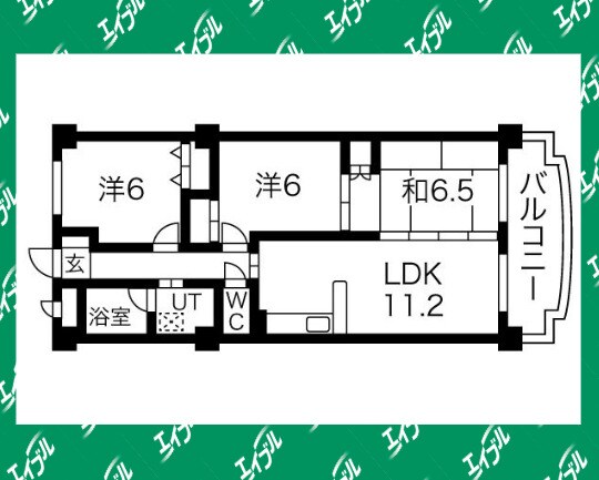 間取り図 名鉄常滑線・空港線/新舞子駅 徒歩10分 4階 築26年