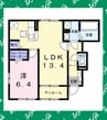 クラールⅠ 1LDKの間取り