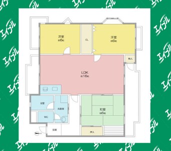 間取図 名古屋市営地下鉄東山線/上社駅 徒歩21分 2階 築41年