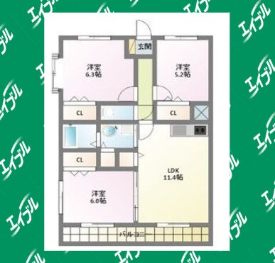 間取り図 名鉄河和線/知多半田駅 徒歩8分 1階 築22年