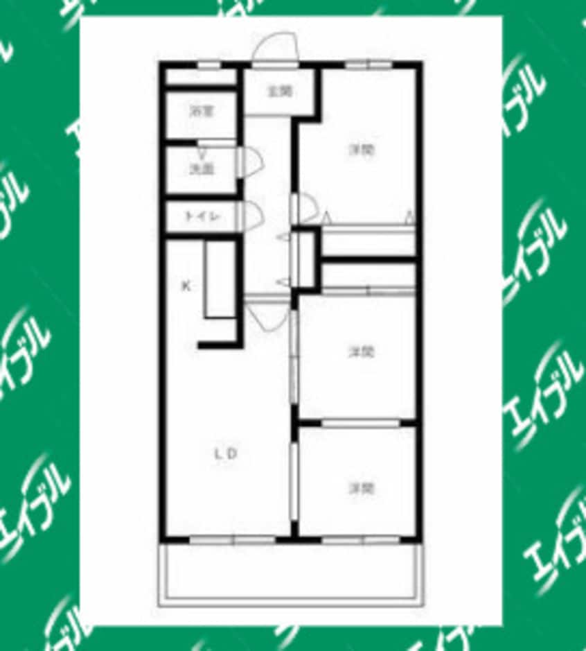 間取図 グランドヒルズ入場1番館