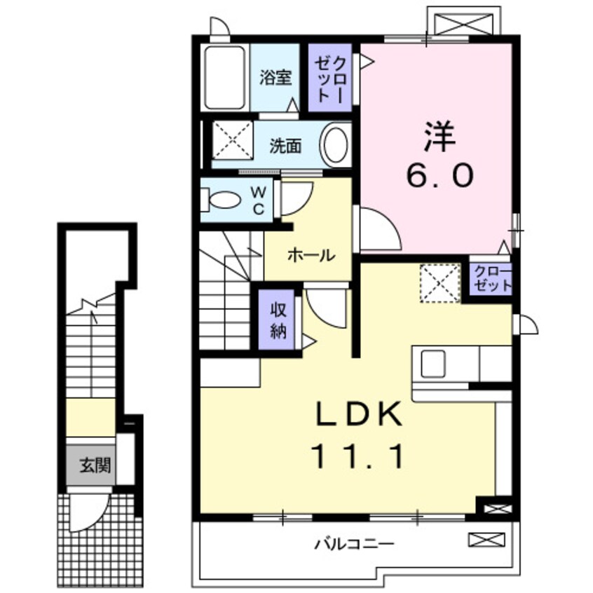 間取図 東海道本線/大高駅 徒歩23分 2階 築15年