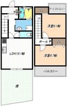 ソルヴィータ 2LDKの間取り
