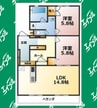 シャトー清城(B・V) 2LDKの間取り
