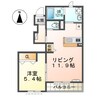 レジデンス鶴田 1LDKの間取り