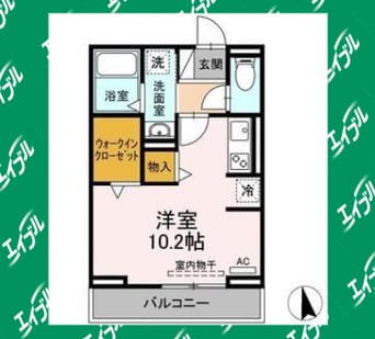 間取図 名古屋市営地下鉄名港線/東海通駅 徒歩6分 1階 築2年