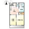 シティハイツワシヅ 2Kの間取り