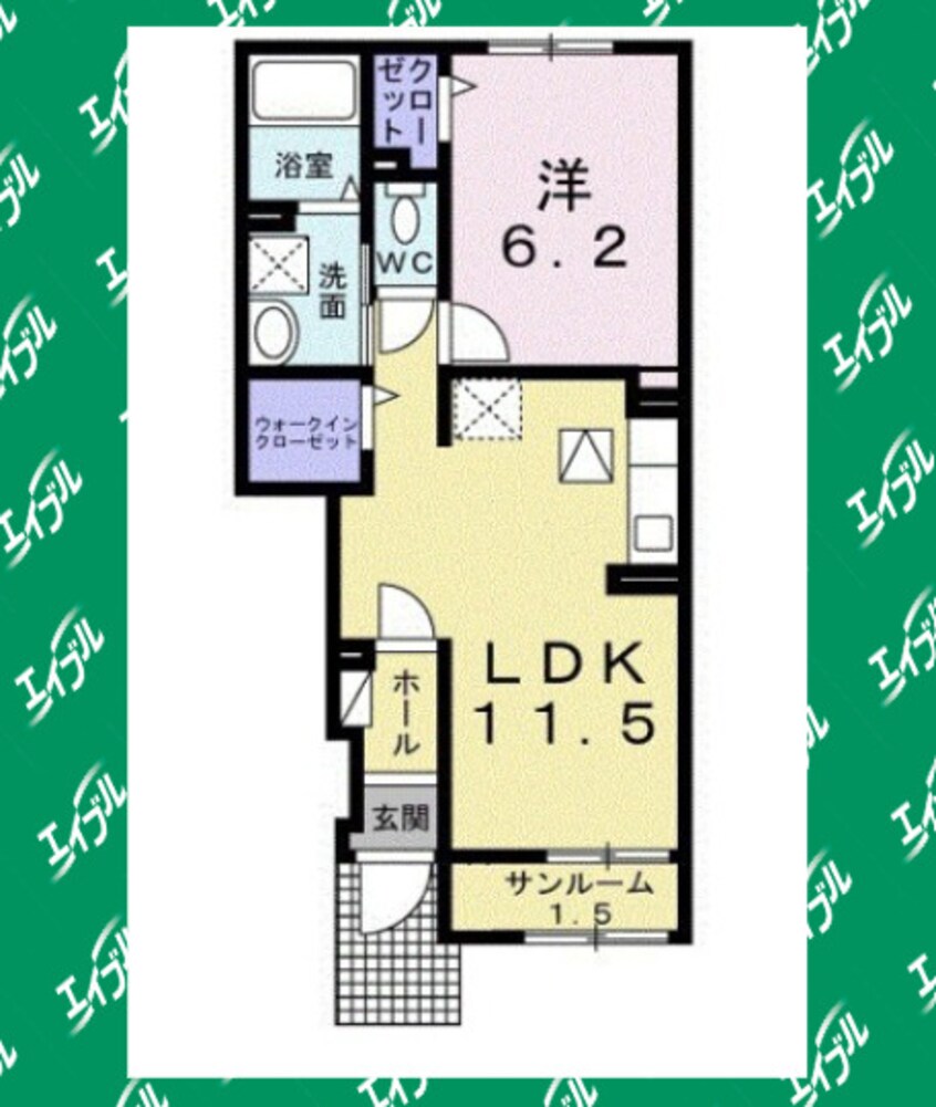 間取図 プルミエール　吉浜Ⅱ