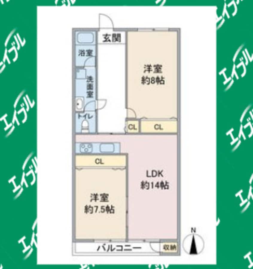間取図 名古屋市営地下鉄東山線/一社駅 徒歩10分 2階 築50年