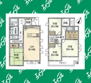 間取り図 名古屋市営地下鉄東山線/本郷駅 徒歩37分 1-2階 築10年