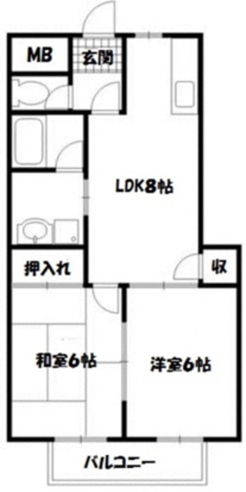 間取図 名古屋市営地下鉄桜通線/相生山駅 徒歩8分 3階 築36年