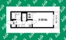 リヴィン361 1Kの間取り