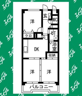 間取図 名古屋市営地下鉄桜通線/相生山駅 徒歩19分 3階 築29年