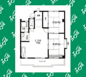 間取図 近鉄名古屋線/戸田駅 徒歩27分 2階 築38年