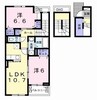 グレイス 2LDKの間取り