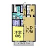 名鉄河和線/青山駅 徒歩17分 2階 築18年 1LDKの間取り