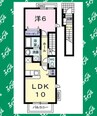 アジュール 1LDKの間取り