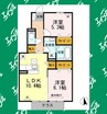 煌 2LDKの間取り