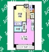 レージュサンパティック 1LDKの間取り