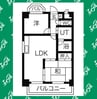 リヴァーサイド植田 2LDKの間取り