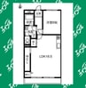 フォーシーズン御幸山 1LDKの間取り