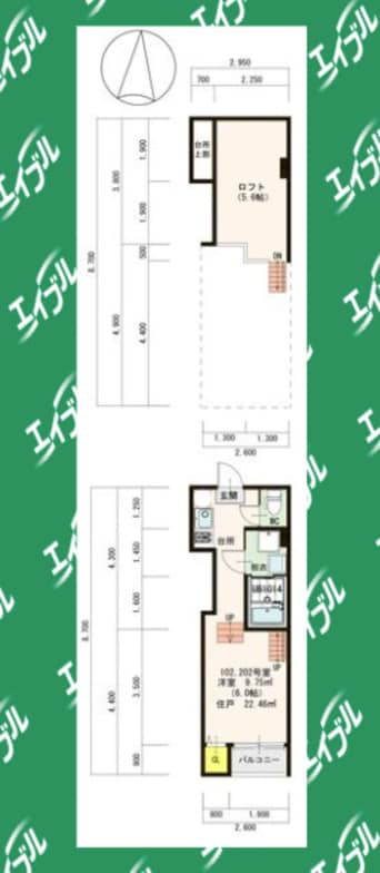 間取図 名古屋市営地下鉄桜通線/桜山駅 徒歩6分 2階 築9年