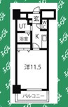 TQレジデンス名古屋錦 1Kの間取り