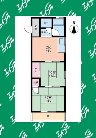 間取り図 近鉄名古屋線/戸田駅 徒歩4分 1階 築48年