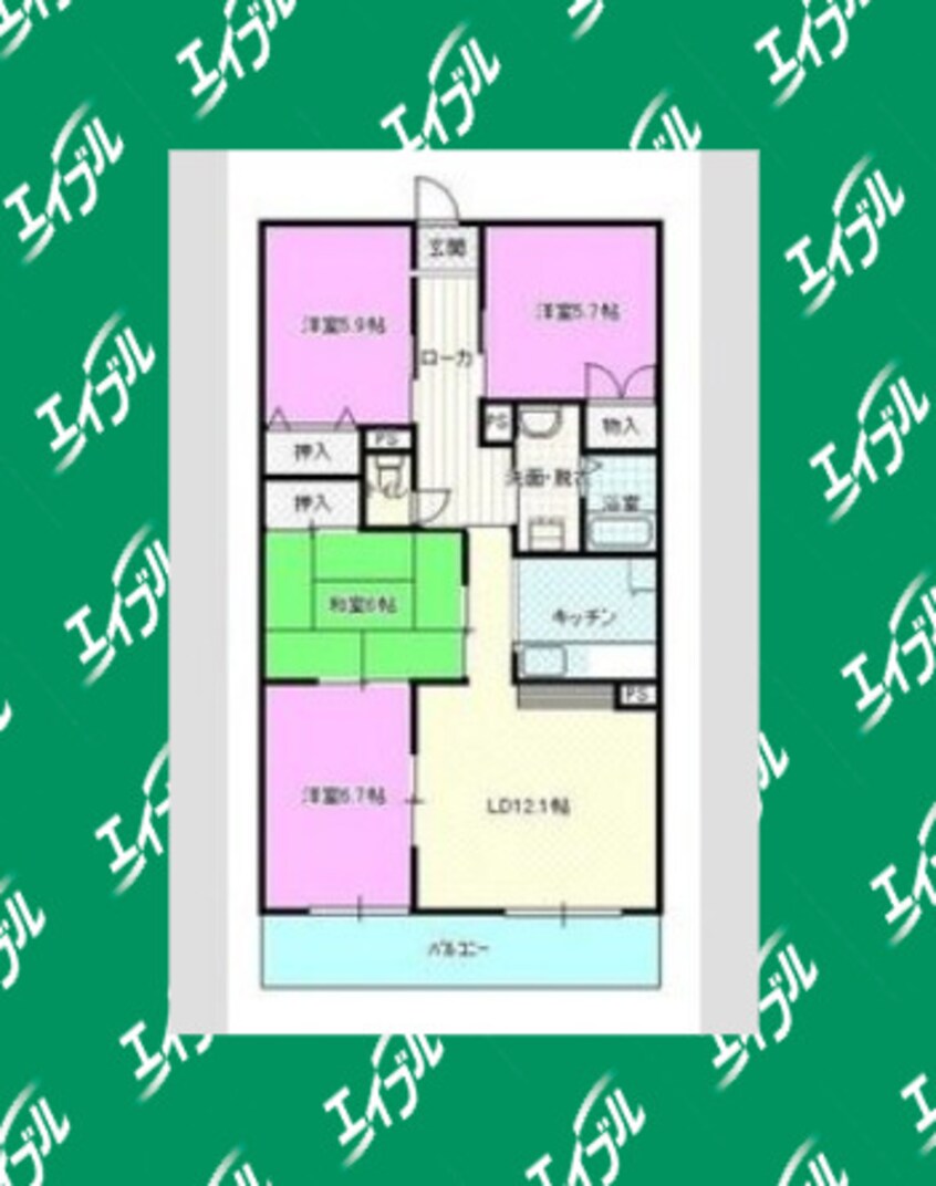 間取図 名古屋市営地下鉄東山線/高畑駅 徒歩40分 3階 築33年