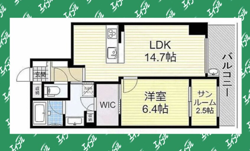 間取図 名古屋市営地下鉄桜通線/丸の内駅 徒歩6分 9階 築13年