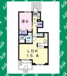 マ－ベラス新知台　Ｂ棟 1LDKの間取り