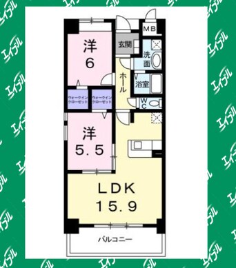 間取図 名鉄常滑線・空港線/道徳駅 徒歩10分 1階 築16年