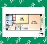 名古屋臨海高速鉄道<あおなみ線>/港北駅 徒歩14分 4階 築27年 1LDKの間取り