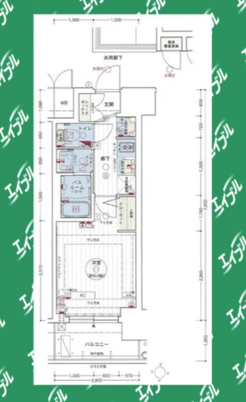 間取図 エステムコート名古屋新栄Ⅱアリーナ