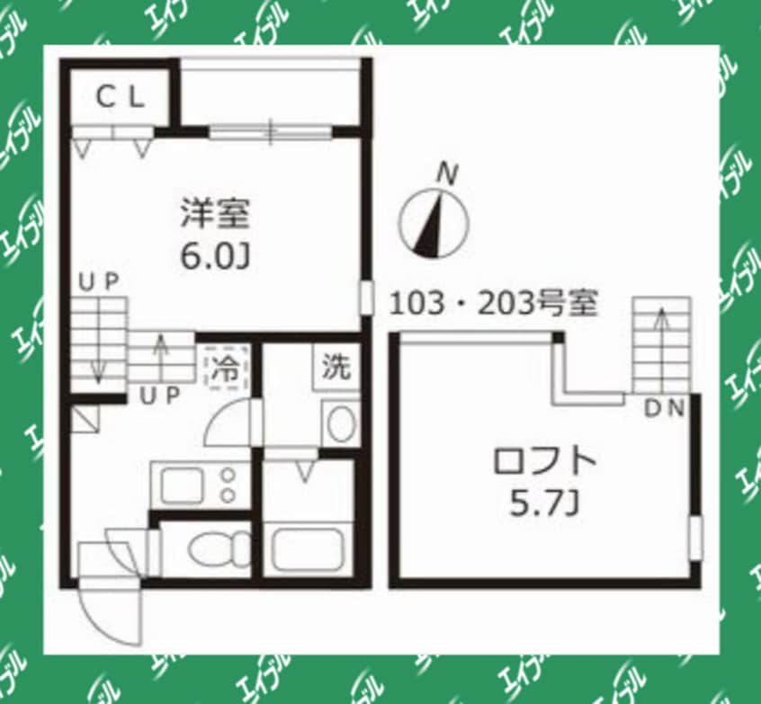 間取図 ハーモニーテラス伝馬町