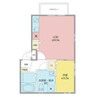 アリビオ 1LDKの間取り