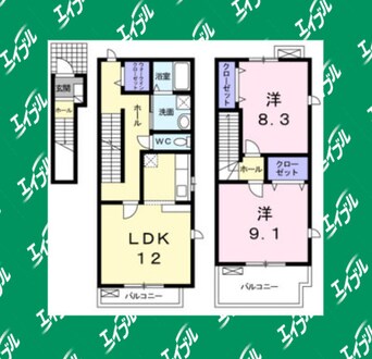 間取図 チエロ　エ　ベント